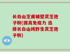 长白山芝甫破壁灵芝孢子粉(提高免疫力 选择长白山纯野生灵芝孢子粉)