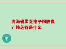 青海省灵芝孢子粉胶囊？纯芝谷是什么