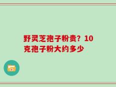 野灵芝孢子粉贵？10克孢子粉大约多少