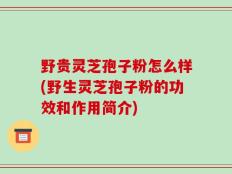 野贵灵芝孢子粉怎么样(野生灵芝孢子粉的功效和作用简介)