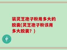 装灵芝孢子粉用多大的胶囊(灵芝孢子粉该用多大胶囊？)