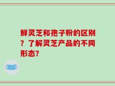 鲜灵芝和孢子粉的区别？了解灵芝产品的不同形态？
