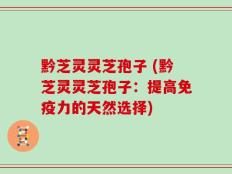 黔芝灵灵芝孢子 (黔芝灵灵芝孢子：提高免疫力的天然选择)