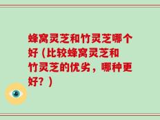蜂窝灵芝和竹灵芝哪个好 (比较蜂窝灵芝和竹灵芝的优劣，哪种更好？)