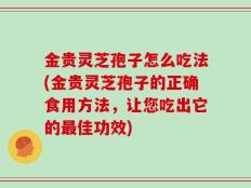 金贵灵芝孢子怎么吃法(金贵灵芝孢子的正确食用方法，让您吃出它的最佳功效)