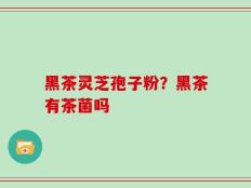 黑茶灵芝孢子粉？黑茶有茶菌吗