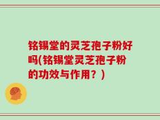 铭锡堂的灵芝孢子粉好吗(铭锡堂灵芝孢子粉的功效与作用？)