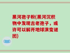黑河孢子粉(黑河沉积物中发现古老孢子，或许可以解开地球演变谜团)
