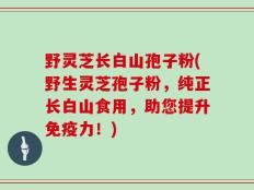 野灵芝长白山孢子粉(野生灵芝孢子粉，纯正长白山食用，助您提升免疫力！)