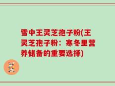 雪中王灵芝孢子粉(王灵芝孢子粉：寒冬里营养储备的重要选择)