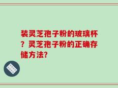 装灵芝孢子粉的玻璃杯？灵芝孢子粉的正确存储方法？