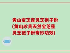 黄山宝芝莲灵芝孢子粉(黄山珍贵天然宝芝莲灵芝孢子粉奇妙功效)