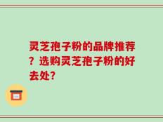 灵芝孢子粉的品牌推荐？选购灵芝孢子粉的好去处？