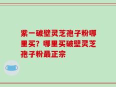 紫一破壁灵芝孢子粉哪里买？哪里买破壁灵芝孢子粉最正宗
