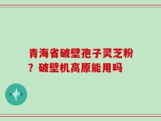 青海省破壁孢子灵芝粉？破壁机高原能用吗