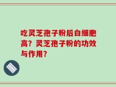 吃灵芝孢子粉后白细胞高？灵芝孢子粉的功效与作用？