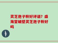灵芝孢子粉好评语？盛海堂破壁灵芝孢子粉好吗