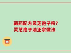 藏药配方灵芝孢子粉？灵芝孢子油正宗做法
