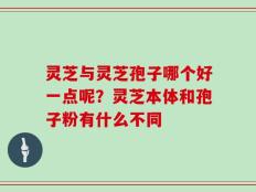 灵芝与灵芝孢子哪个好一点呢？灵芝本体和孢子粉有什么不同