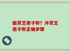 园灵芝孢子粉？冲灵芝孢子粉正确步骤