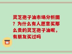 灵芝孢子油市场分析图？为什么有人愿意买那么贵的灵芝孢子油呢，有朋友买过吗