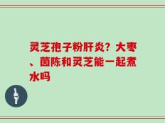 灵芝孢子粉肝炎？大枣、茵陈和灵芝能一起煮水吗