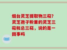 烟台灵芝提取物三萜？灵芝孢子粉里的灵芝三萜和总三萜，说的是一回事吗