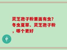 灵芝孢子粉里面有虫？冬虫夏草、灵芝孢子粉，哪个更好