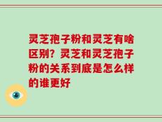 灵芝孢子粉和灵芝有啥区别？灵芝和灵芝孢子粉的关系到底是怎么样的谁更好
