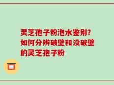 灵芝孢子粉泡水鉴别？如何分辨破壁和没破壁的灵芝孢子粉