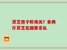 灵芝孢子粉海关？拿两斤灵芝出国算走私