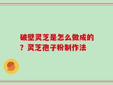 破壁灵芝是怎么做成的？灵芝孢子粉制作法
