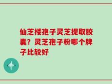 仙芝楼孢子灵芝提取胶囊？灵芝孢子粉哪个牌子比较好