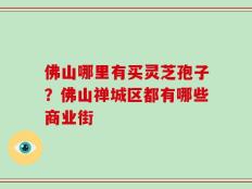 佛山哪里有买灵芝孢子？佛山禅城区都有哪些商业街