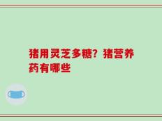 猪用灵芝多糖？猪营养药有哪些