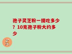 孢子灵芝粉一提吃多少？10克孢子粉大约多少