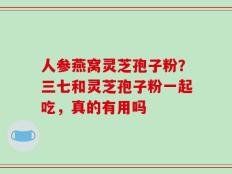 人参燕窝灵芝孢子粉？三七和灵芝孢子粉一起吃，真的有用吗