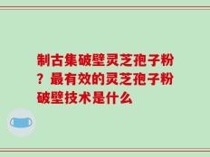 制古集破壁灵芝孢子粉？最有效的灵芝孢子粉破壁技术是什么