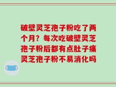 破壁灵芝孢子粉吃了两个月？每次吃破壁灵芝孢子粉后都有点肚子痛灵芝孢子粉不易消化吗
