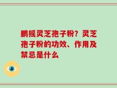 鹏摇灵芝孢子粉？灵芝孢子粉的功效、作用及禁忌是什么