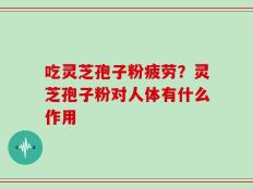 吃灵芝孢子粉疲劳？灵芝孢子粉对人体有什么作用