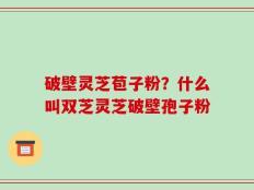 破壁灵芝苞子粉？什么叫双芝灵芝破壁孢子粉