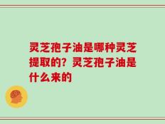 灵芝孢子油是哪种灵芝提取的？灵芝孢子油是什么来的