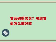 甘蓝破壁灵芝？鸡腿甘蓝怎么做好吃