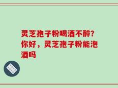 灵芝孢子粉喝酒不醉？你好，灵芝孢子粉能泡酒吗