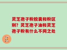 灵芝孢子粉胶囊和粉区别？灵芝孢子油和灵芝孢子粉有什么不同之处