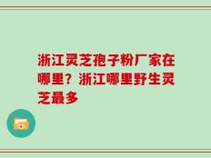 浙江灵芝孢子粉厂家在哪里？浙江哪里野生灵芝最多