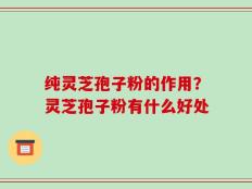 纯灵芝孢子粉的作用？灵芝孢子粉有什么好处