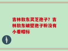 吉林敖东灵芝孢子？吉林敖东破壁孢子粉没有小看帽标