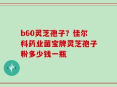 b60灵芝孢子？佳尔科药业菌宝牌灵芝孢子粉多少钱一瓶